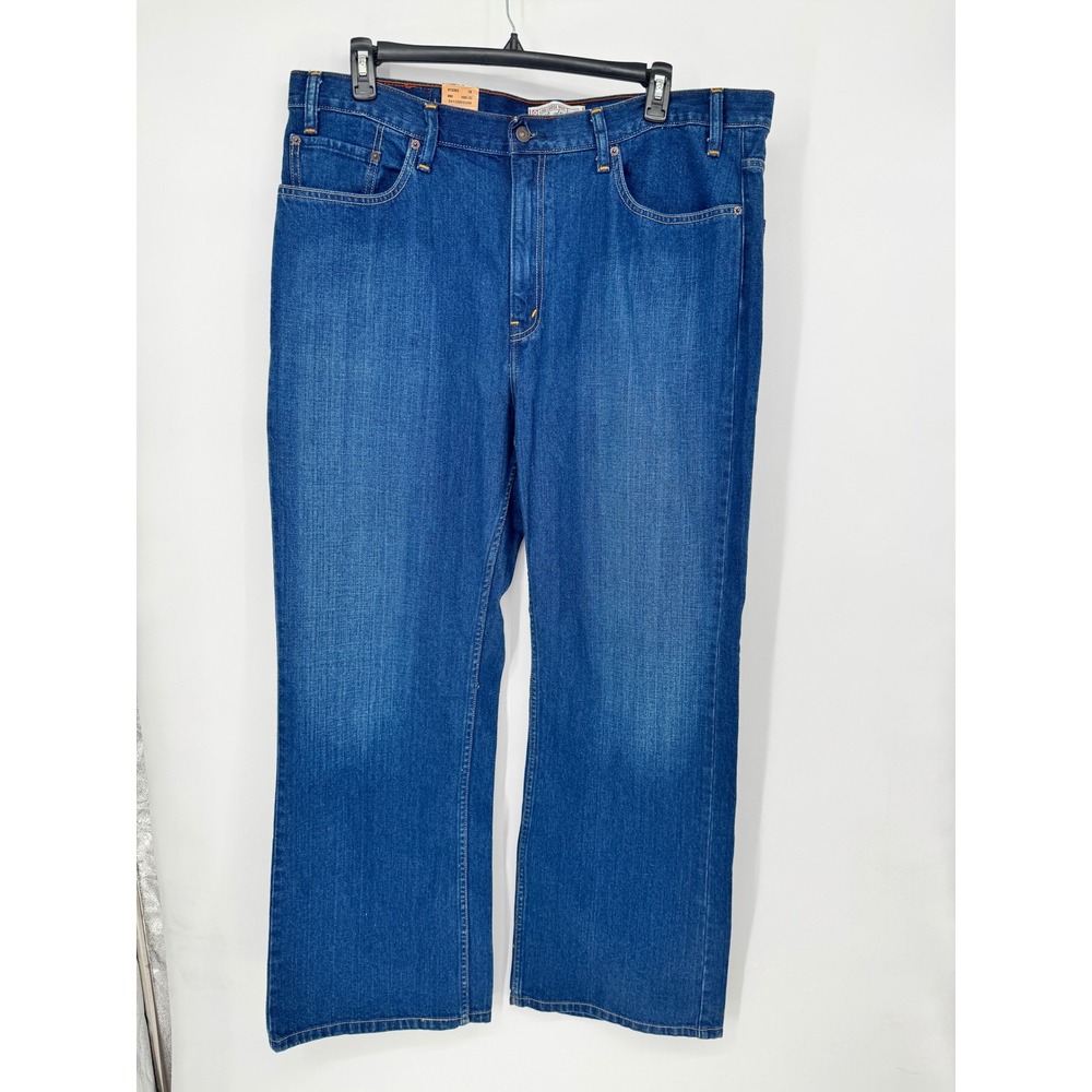 Levi Strauss Signature Jeans Mens 40x32 Blue NWT Low Loose Bootcut Denim 2787